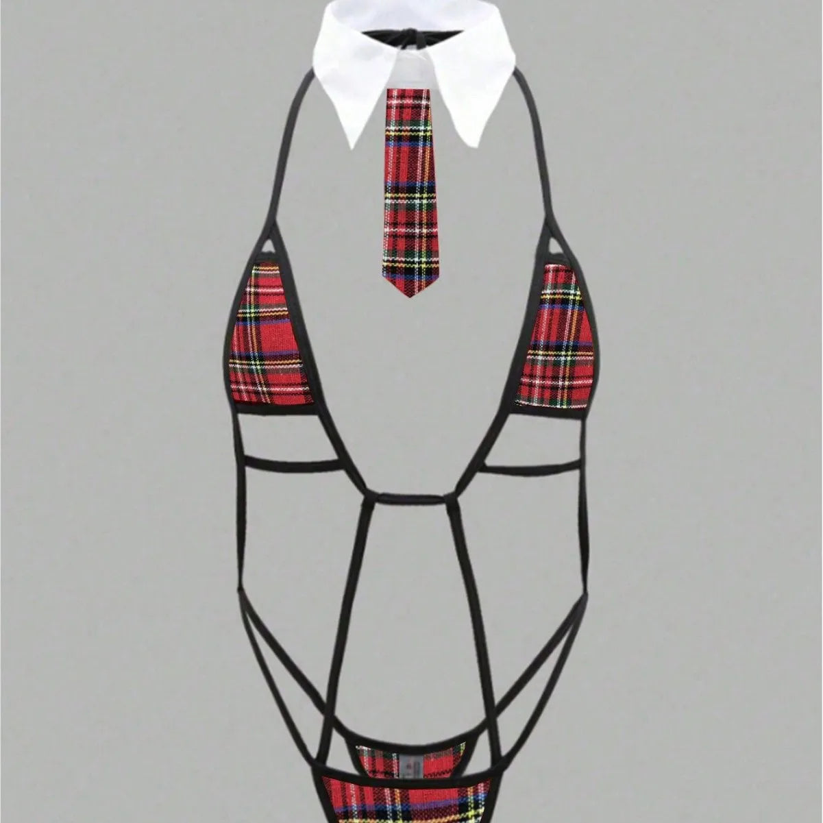 Women's bold plaid power suit with fluid drape and breathable fabric for all-day comfort