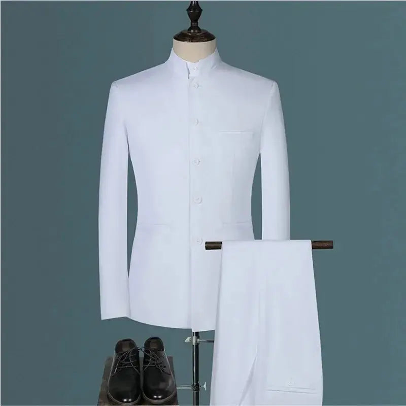 Back view of the Command the Room tailored suit highlighting its structured fit.