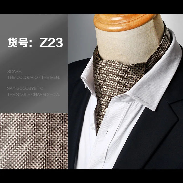 Formal polka dot ascot tie for weddings and events