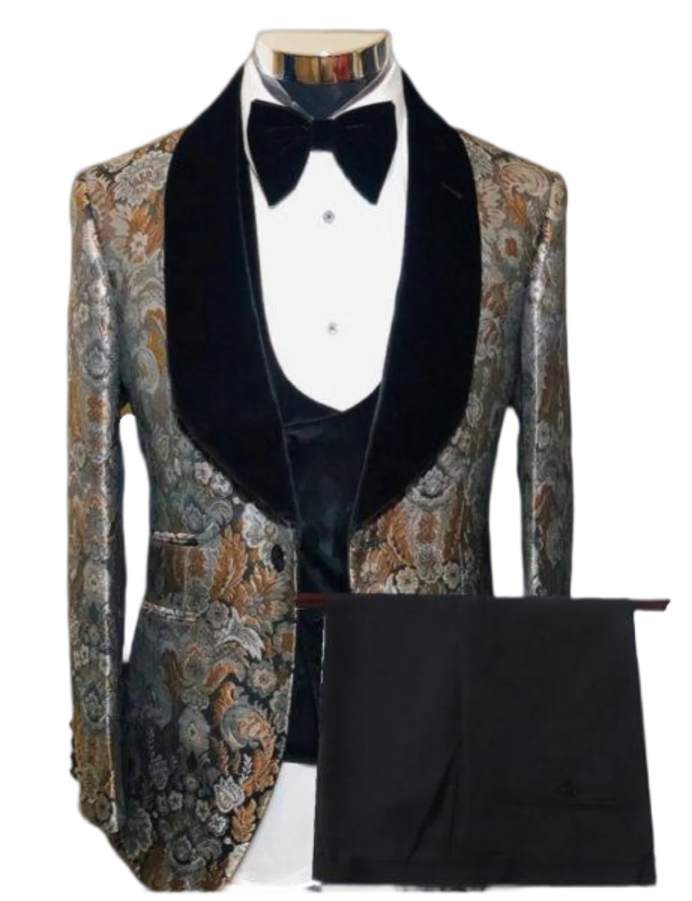 Black tuxedo set designed for unforgettable evenings.