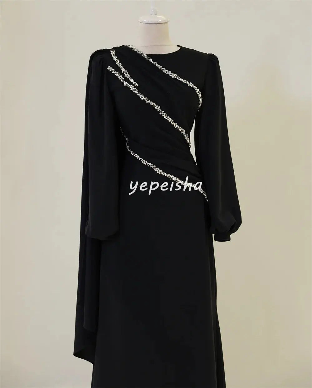 Captivating party dress with a straight cut, perfect for formal occasions.