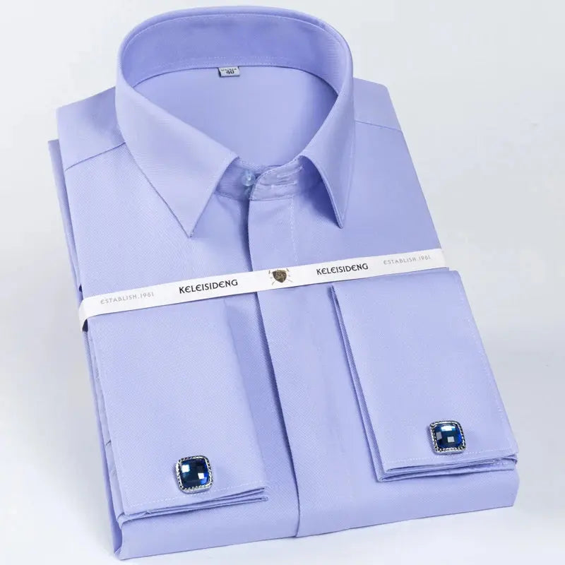White shirt laid flat, showcasing its luxurious fabric and craftsmanship.