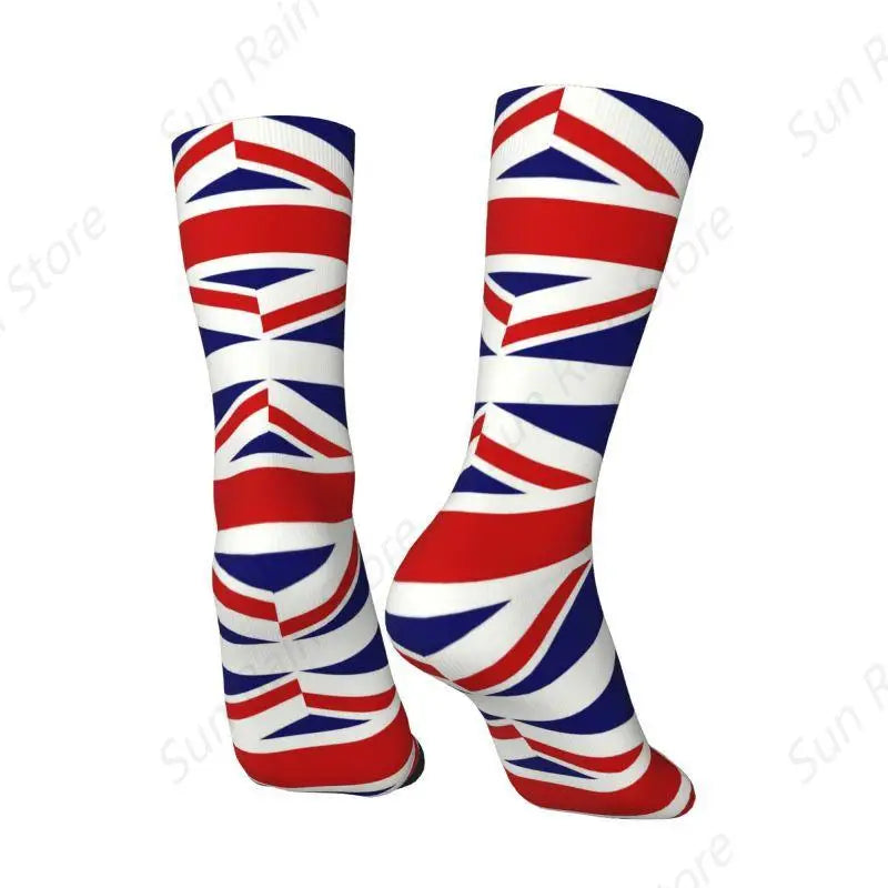 Durable and elegant Union Jack socks, ideal for both casual and formal occasions, showcasing cultural pride.