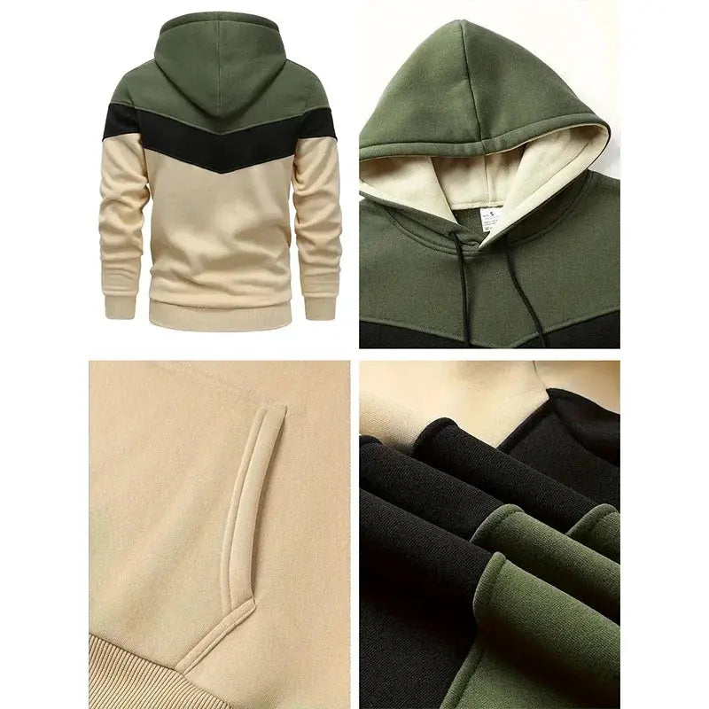 Close-up of the bold tricolor design on the men's tracksuit, perfect for casual chic looks.