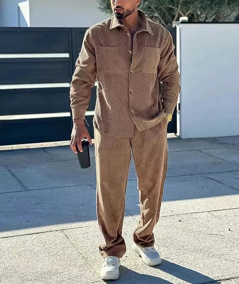 Lightweight polyester fabric of the Ultimate Leisure Suit, perfect for year-round wear.