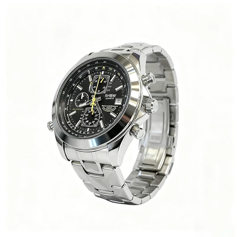 Close-up of the watch clasp, emphasizing durability and style.