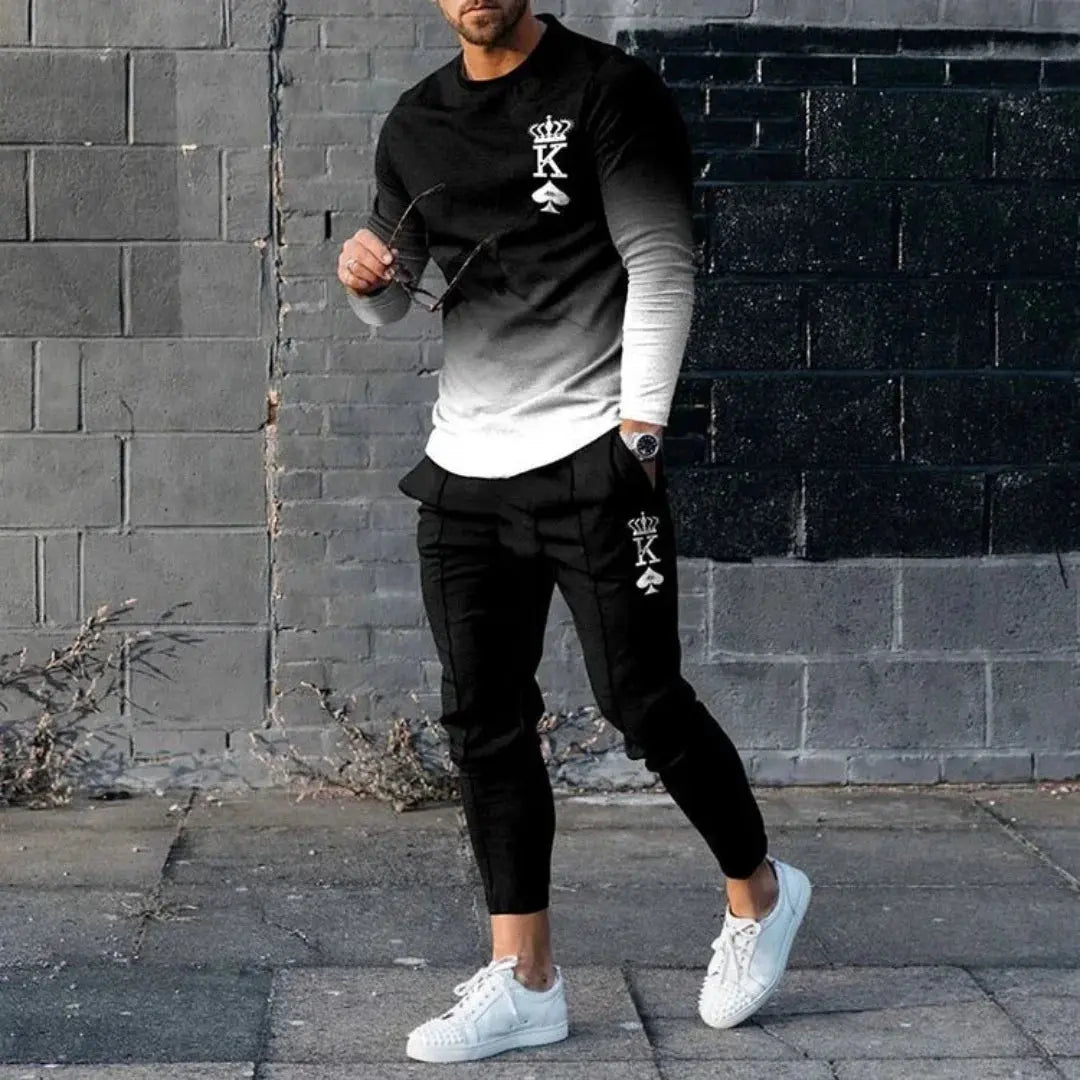 Modern loungewear set in a sharp silhouette, perfect for grocery runs or casual meet-ups.