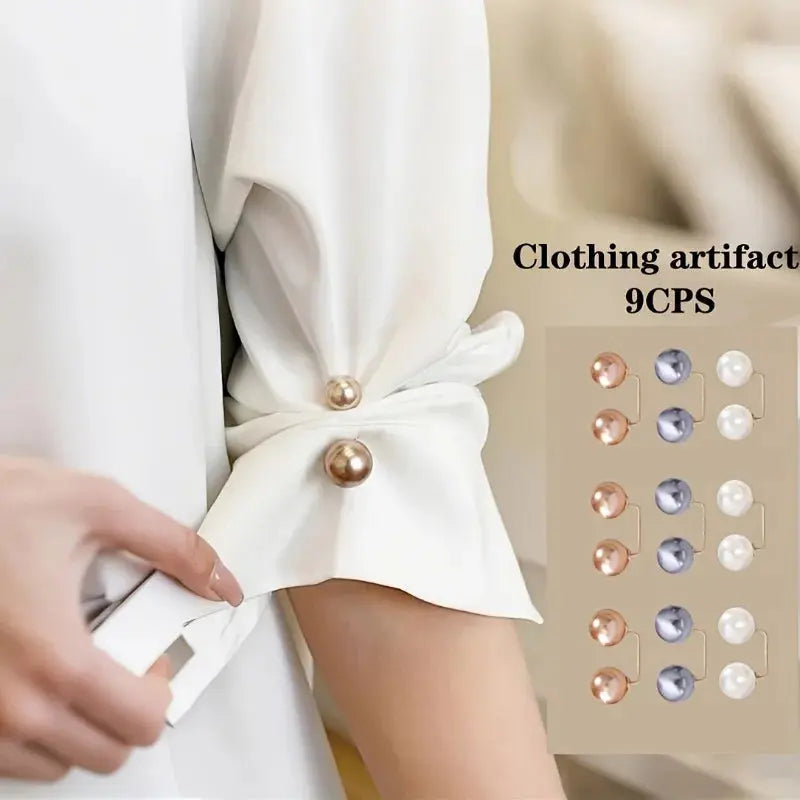 Sleek black wardrobe pins designed for discreet clothing adjustments and secure fit.