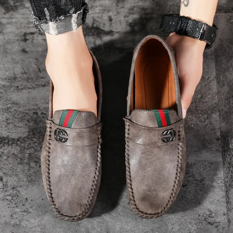 Seamless slip-on Luxe Leather Loafers, perfect for effortless elegance in motion.