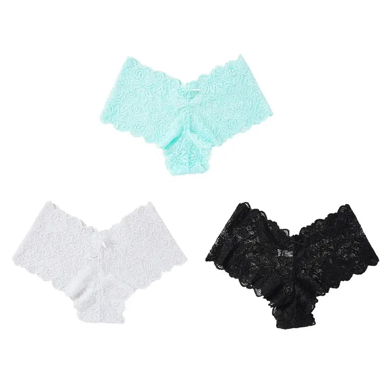 Whisper-Soft Lace Briefs styled with matching lingerie, enhancing the overall elegance.