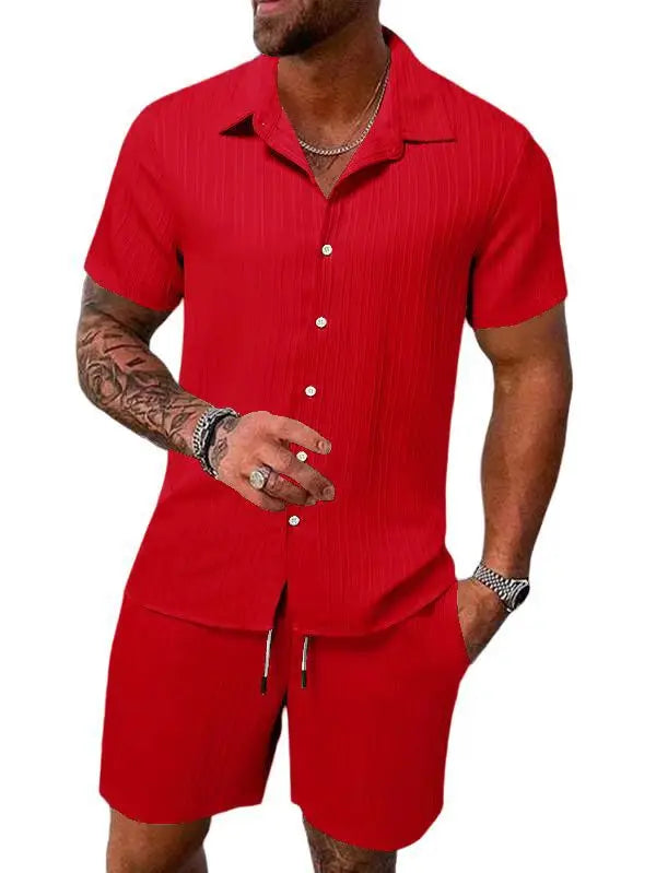 Men's Multi-Color T-Shirt & Shorts Set