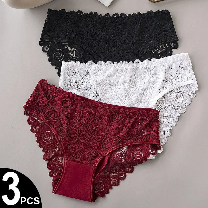 Whisper-Soft Lace Panties in delicate floral lace, showcasing luxurious comfort and elegance.
