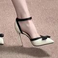 Midnight Rendezvous Stiletto Heels in luxurious black suede with pointed toe design.