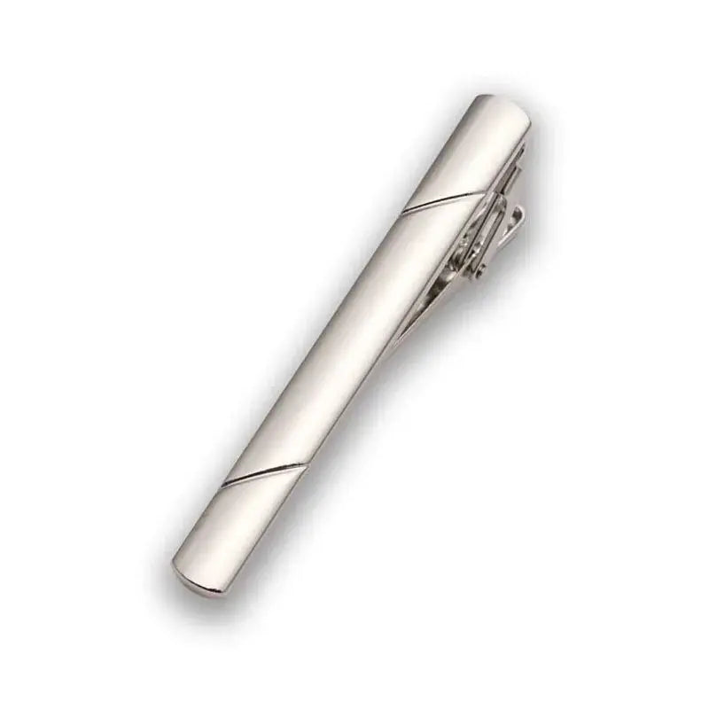 Durable tie clasp in polished finish, built to last for years of use.