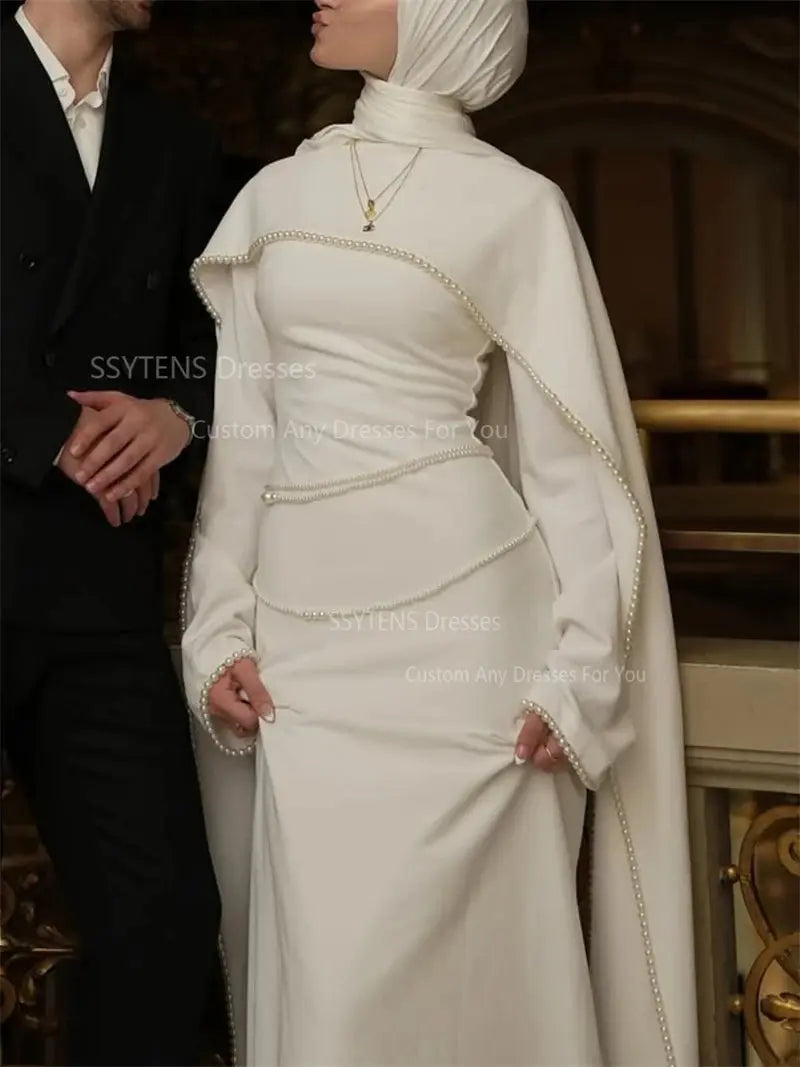 Timeless bridal elegance featuring a chic mermaid cut, perfect for modern brides.