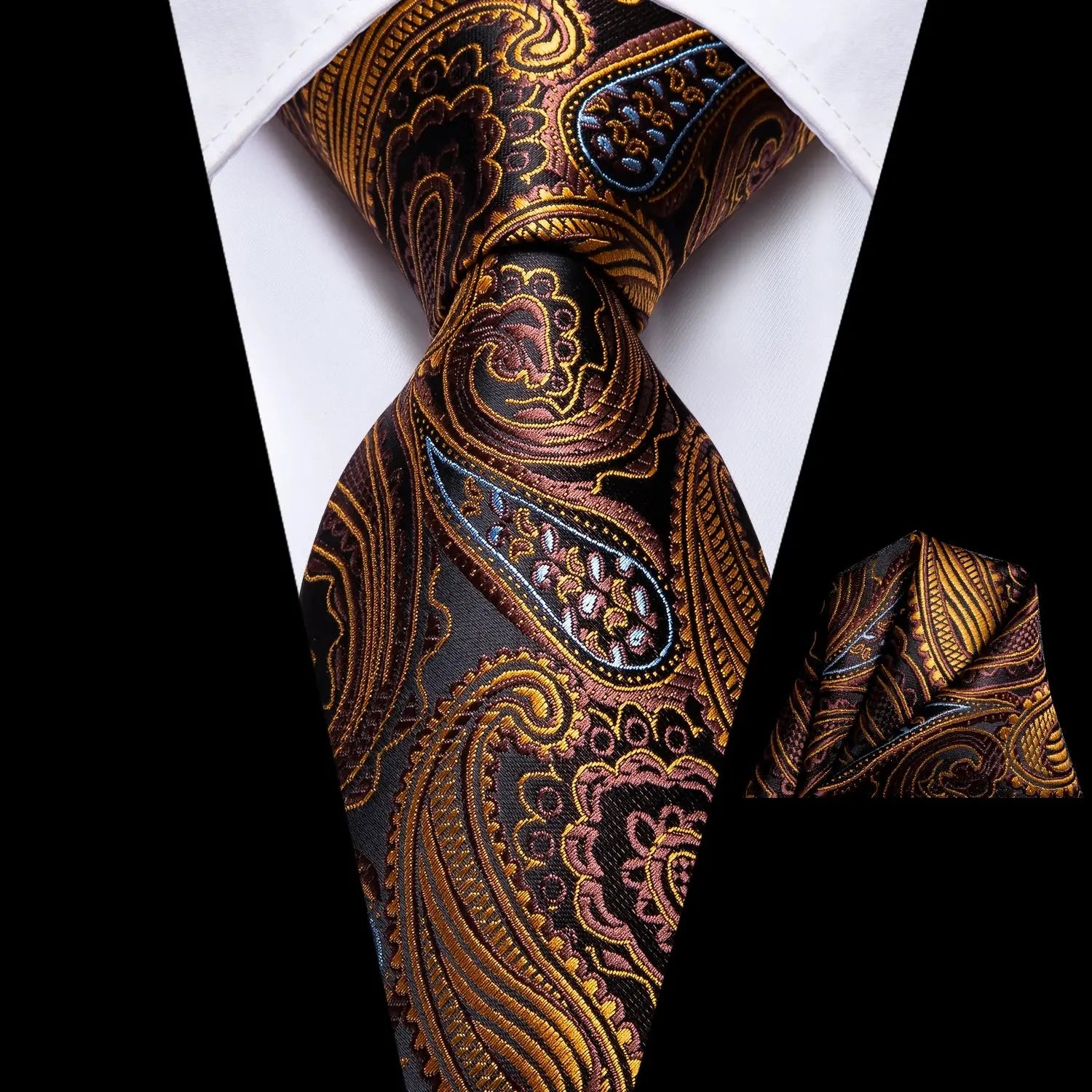 Command the room with this high-quality silk tie set, perfect for any occasion.