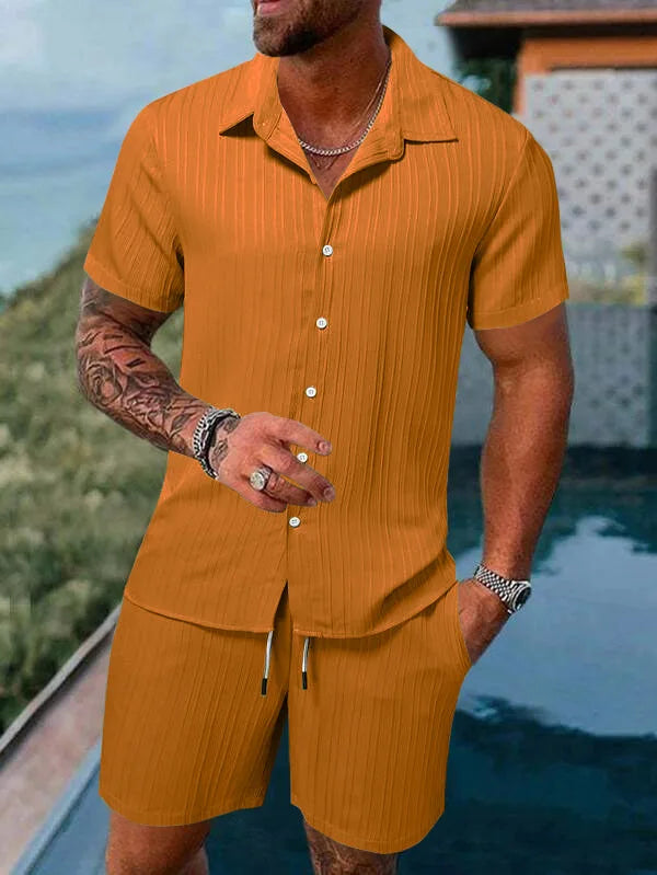 Men's Multi-Color T-Shirt & Shorts Set