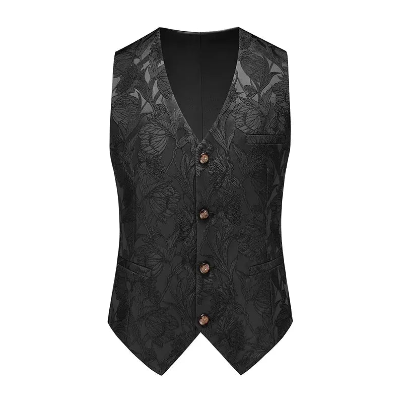 Tailored fit of the luxury suit highlighting a polished silhouette.