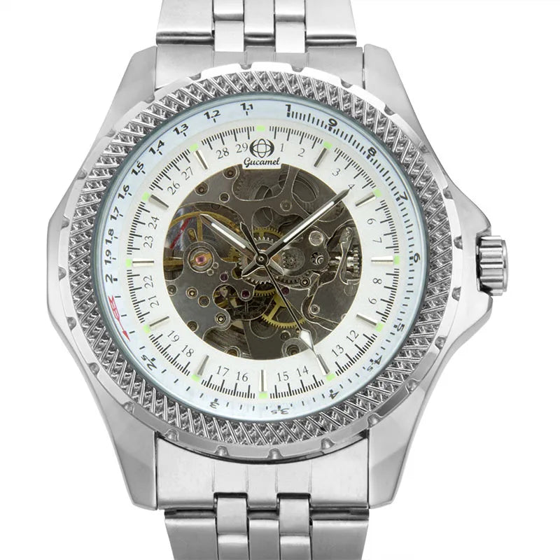 High-quality mechanical watch with a bold skeleton design and reliable performance.
