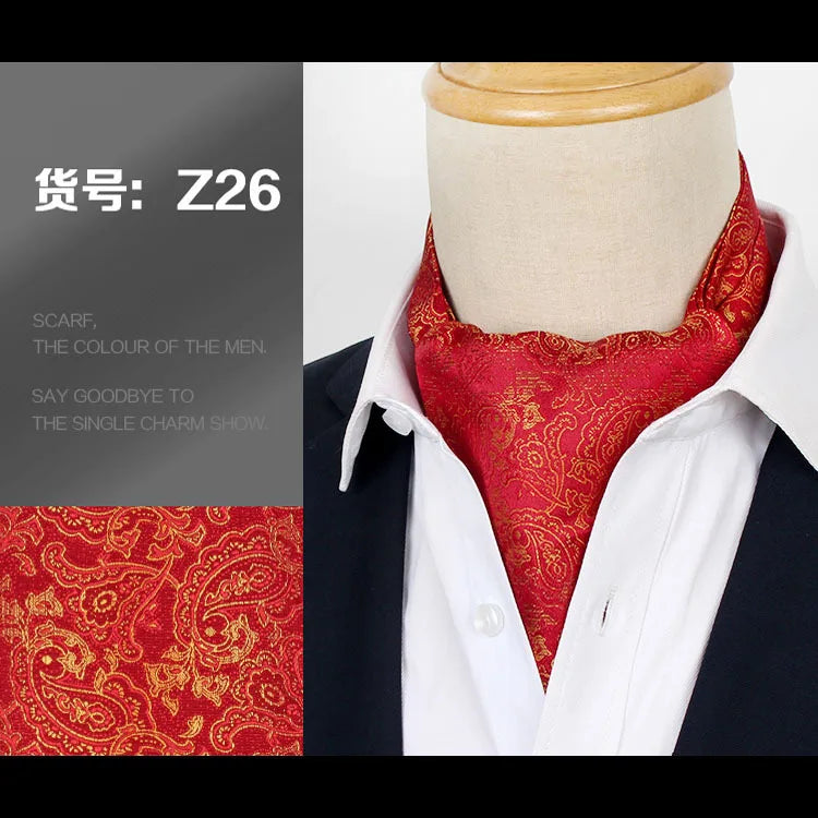 Traditional tatting weave cravat in polka dot style