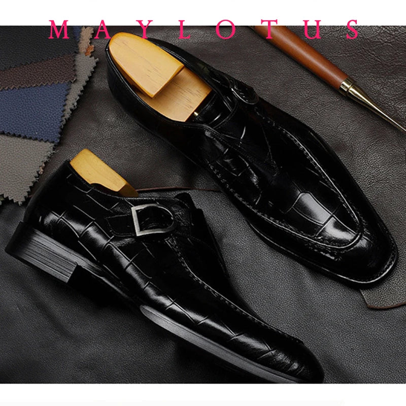 Rubber soles of leather Oxfords designed for stability on various surfaces.