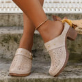 Comfortable slip-on slingback heels crafted for a confident stride.