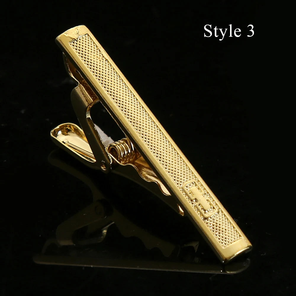 Elegant rose gold tie clip, perfect for professional settings.