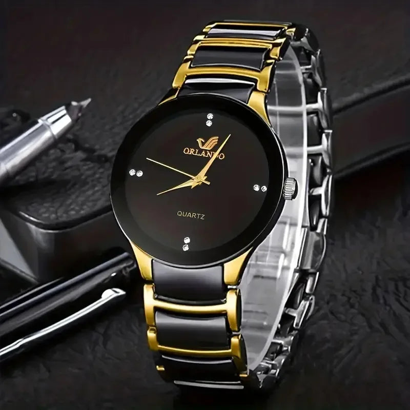 Elegant stainless steel wristwatch showcasing a timeless design for shared moments.
