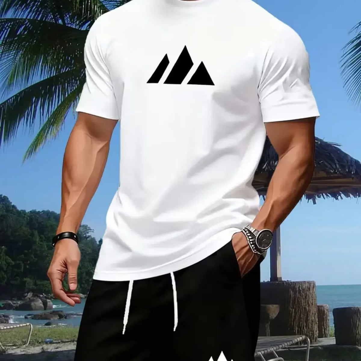 Men's T-Shirt & Shorts Sportswear Set
