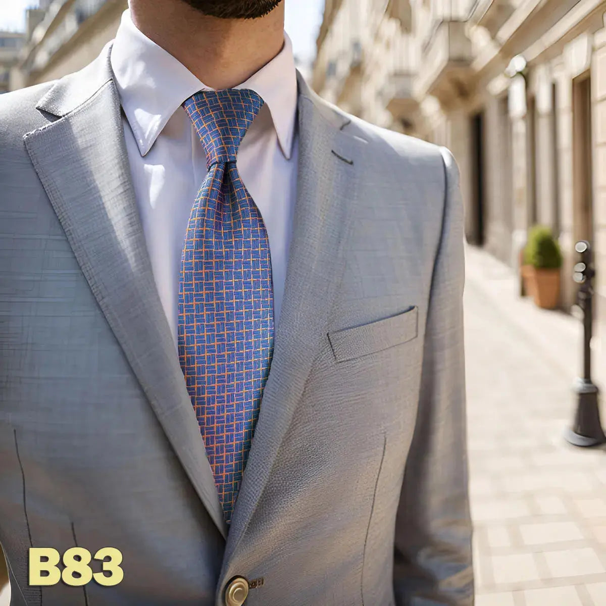 Elegant teal tie featuring sharp patterns, ideal for formal occasions.