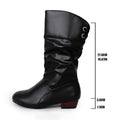 Black pleated cowboy boots designed for comfort and style from city to countryside
