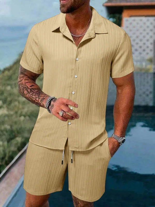 Men's Multi-Color T-Shirt & Shorts Set