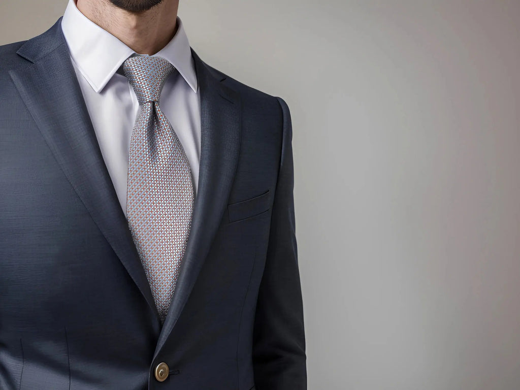 Sophisticated black tie featuring sharp jacquard weave for a polished look.