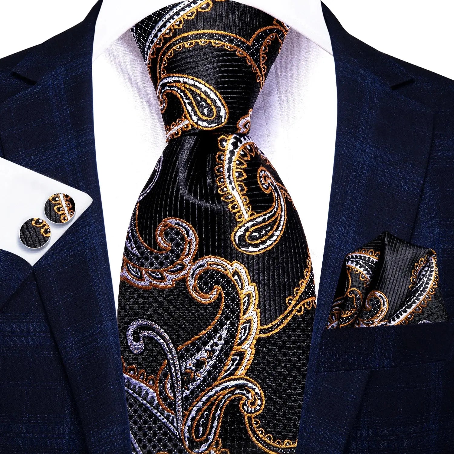 Elegant red and green tie set for stylish men.
