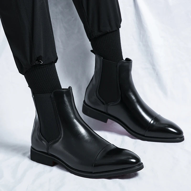 Traction outsole pattern on waterproof professional ankle boots