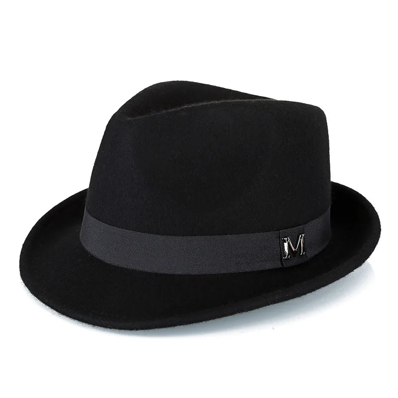 Man confidently wearing a wool fedora, blending comfort and style for winter fashion.