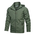 Men's Sharp Versatile Jacket featuring a detachable hood for sudden drizzles.