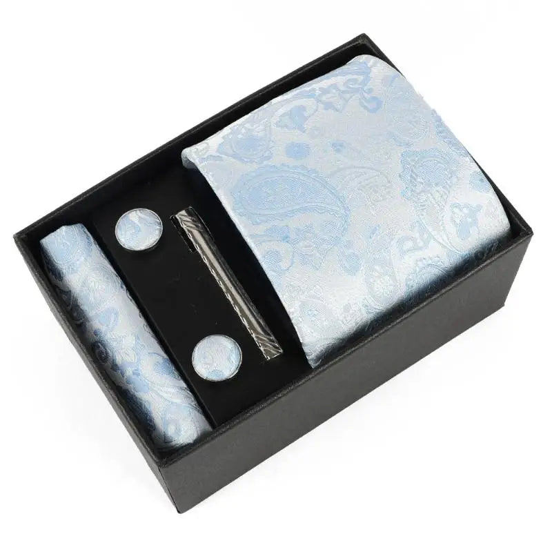 Navy silk tie, perfect for both business and celebratory events.