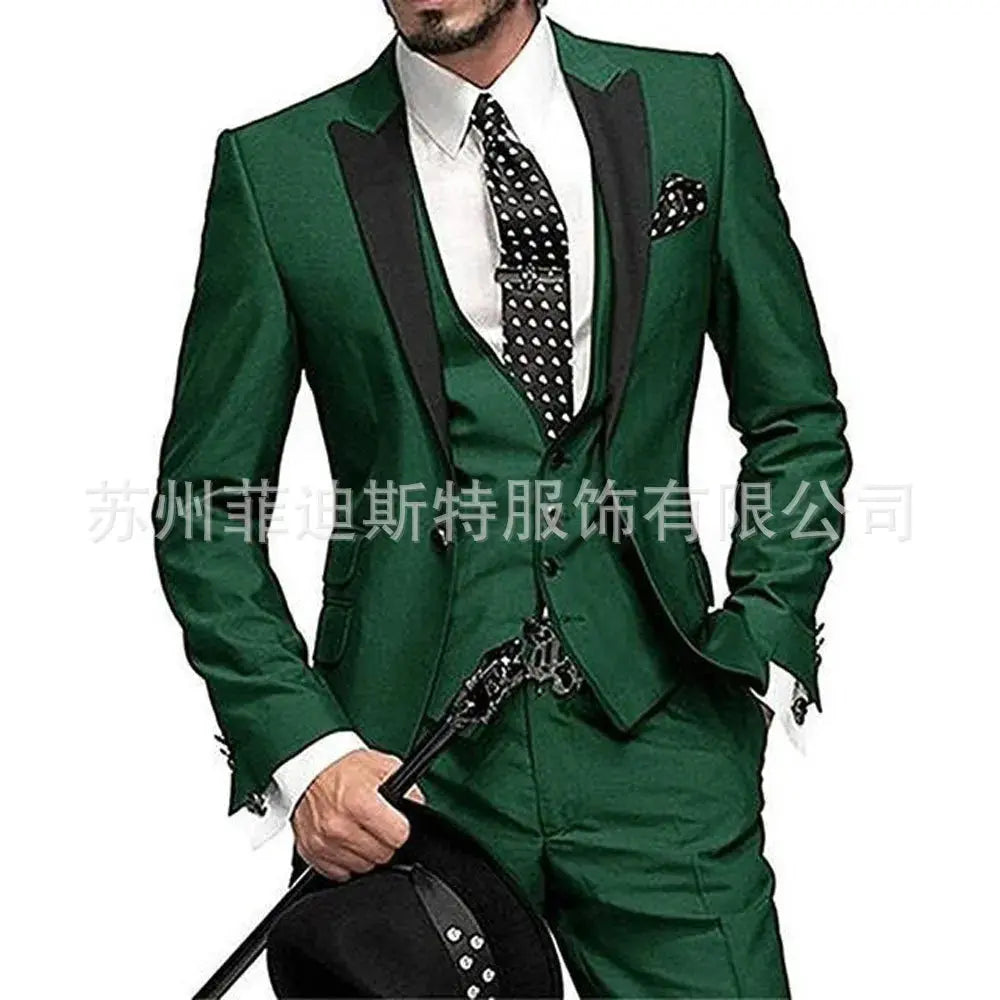 Business attire showcasing the polished look of the three-piece suit.