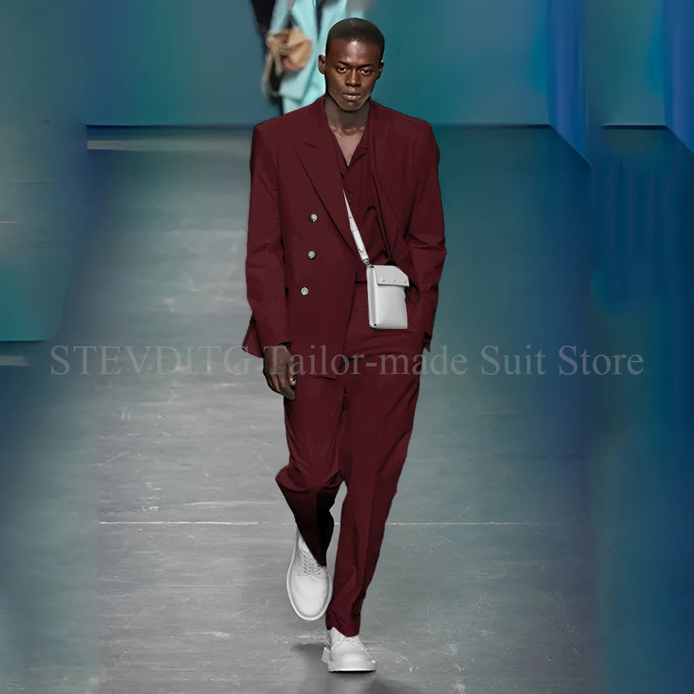 Close-up of Azure Allure suit fabric showcasing breathable linen-acetate blend.