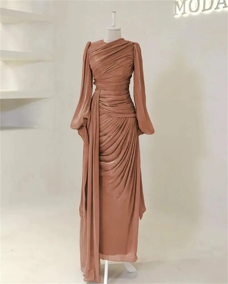 Ethereal Silk Kaftan styled for a wedding, embodying timeless beauty and grace.
