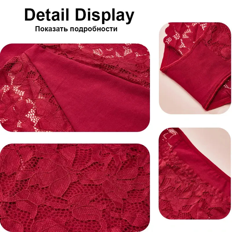 Model wearing high-waist lace briefs under a fitted dress, demonstrating smooth coverage.