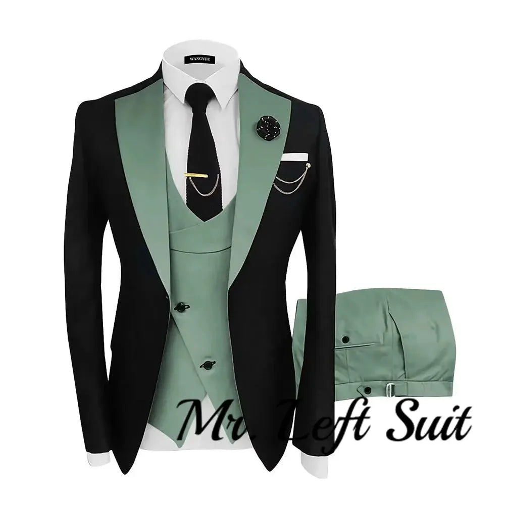 Sharp tailored suit set in classic gray, ideal for business meetings.