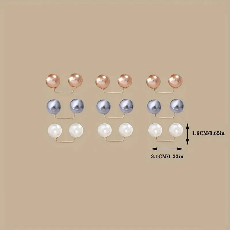 Durable wardrobe pins in gold, perfect for securing blouses and preventing wardrobe malfunctions.