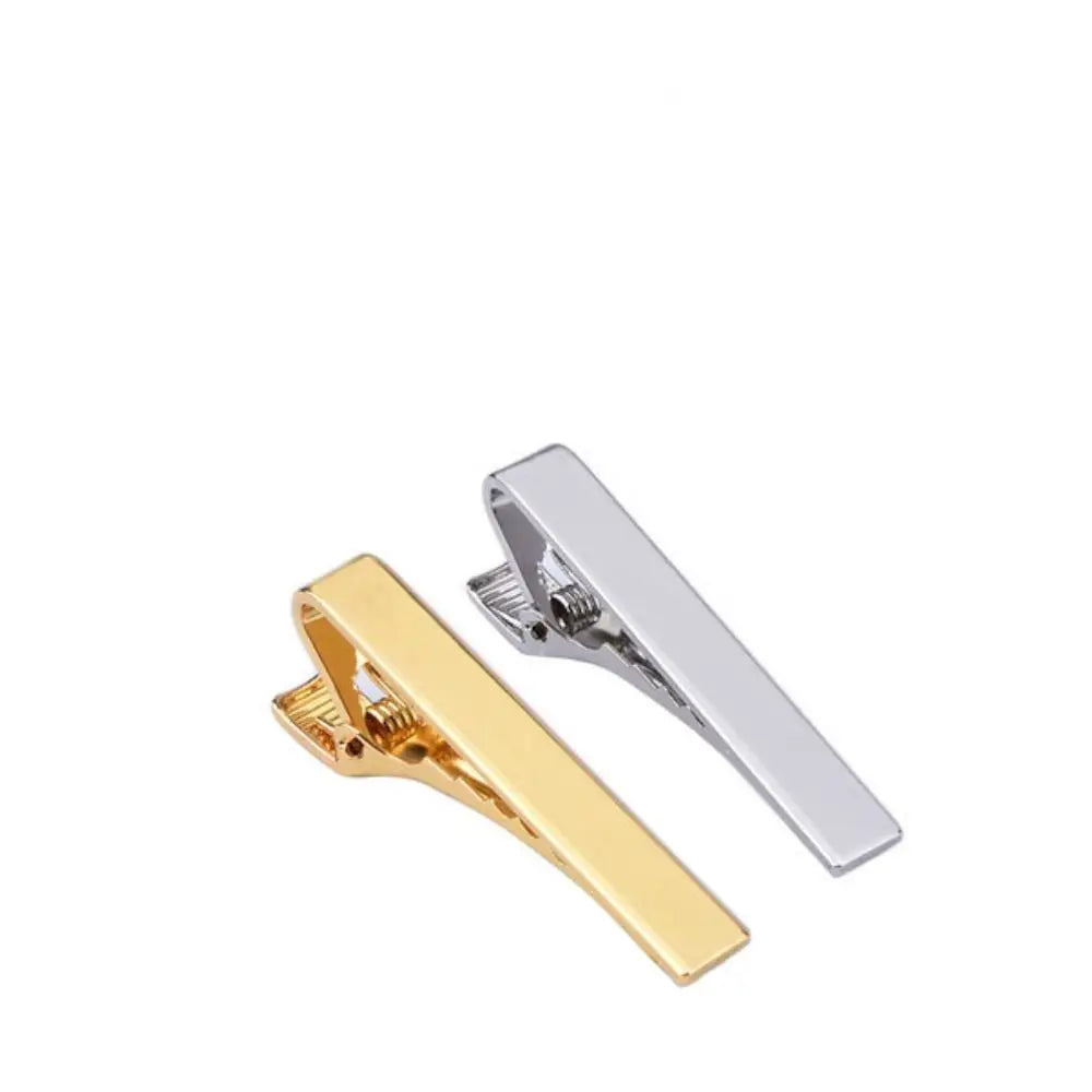Lightweight stainless steel tie clip, perfect for business attire.