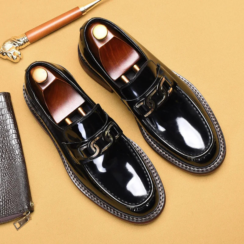 Versatile leather slip-on shoes transitioning from boardroom to weekend wear