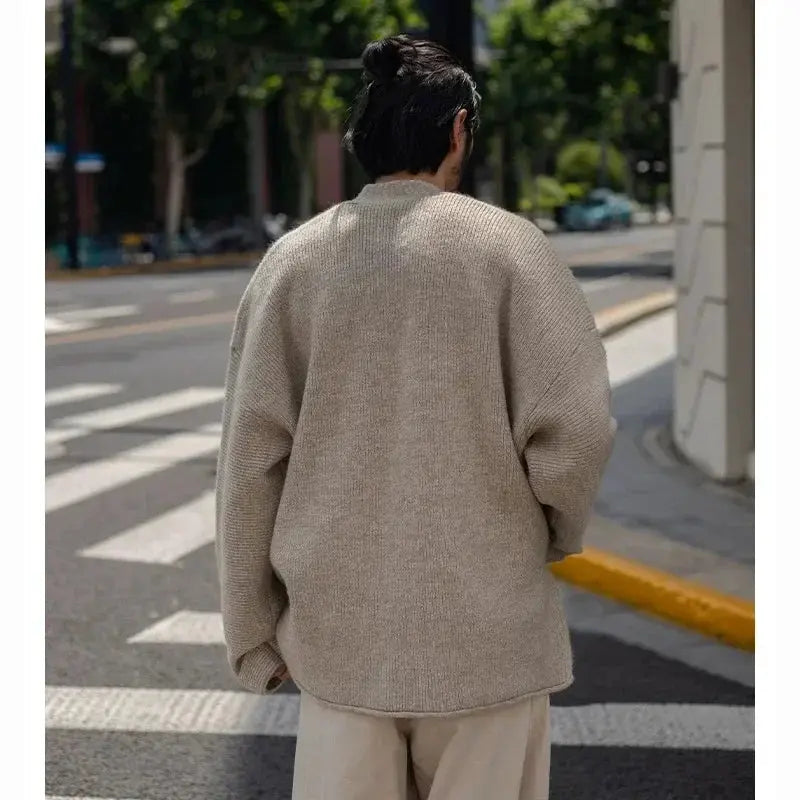 Back view of the City Twilight Kimono, highlighting its relaxed fit and deep V-neck design.