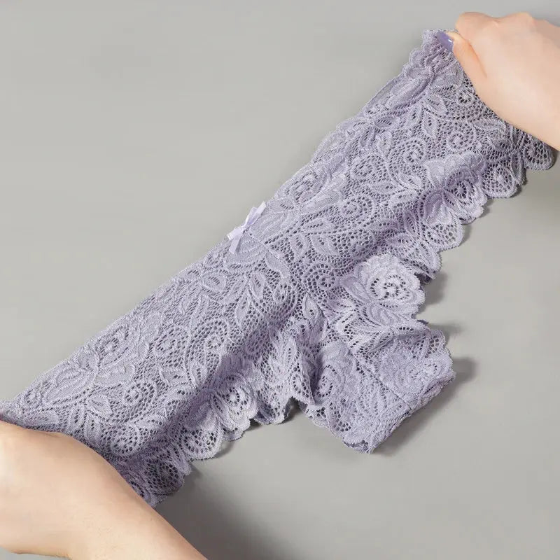 Whisper-Soft Lace Briefs in soft pastel color, perfect for everyday elegance.