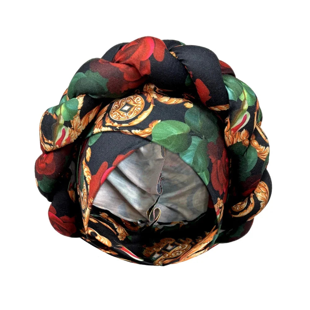 African Women Turban Cap & Big Braid Head Wrap