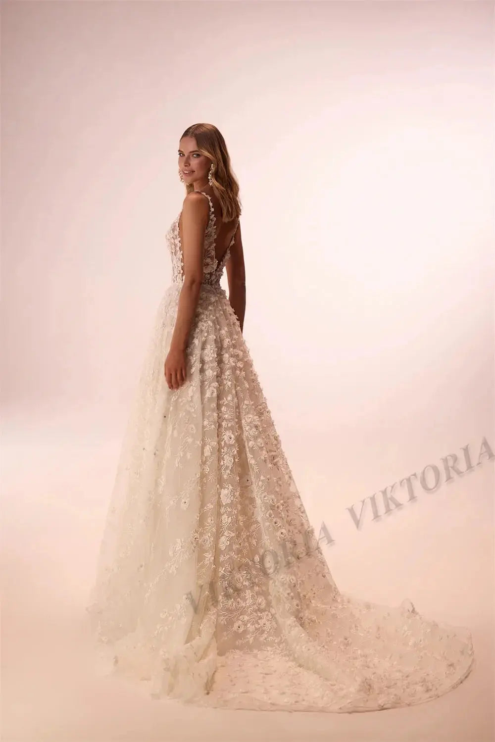 Custom-fit luxury of the Whisper of Elegance gown featuring a built-in bra for support.